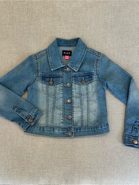 The Childrens Place Girls Denim Jean Jacket Size Small 5/6